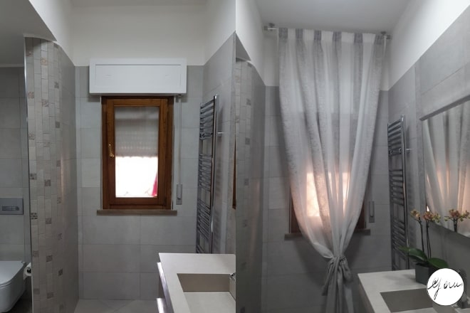 Tende oscuranti a pacchetto, tende per finestra del bagno, tendine per  finestre piccole, trattamenti per finestre del bagno, tenda a pacchetto con