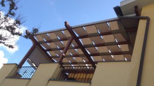 teli intrecciati per copertura di struttura per esterni su terrazza RIF: SE119