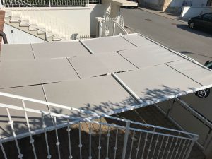 teli ombreggianti in acrilico per copertura struttura da esterno in ferro RIF: SE128