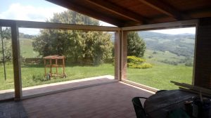 tende zip in cristal trasparente per chiusura veranda