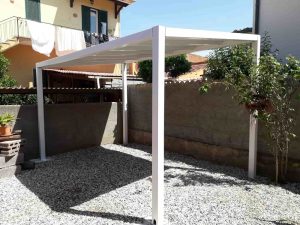 gazebo su misura in tessuto impermeabile oscurante per copertura cortile interno
